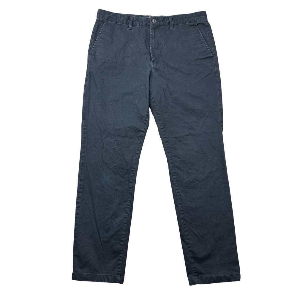 HM Slim Fit Chino Pants Mens 34x32 (34x29) Navy Blue Stretch Cotton Trousers